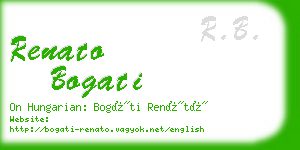 renato bogati business card